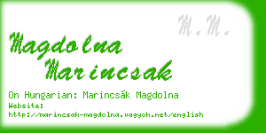 magdolna marincsak business card