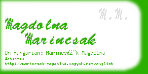 magdolna marincsak business card